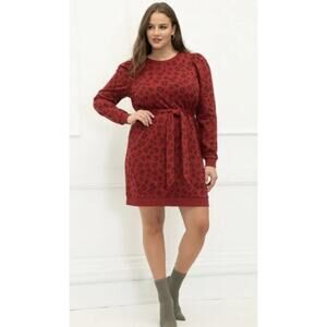 Eloquii Red Leopard Print Dress